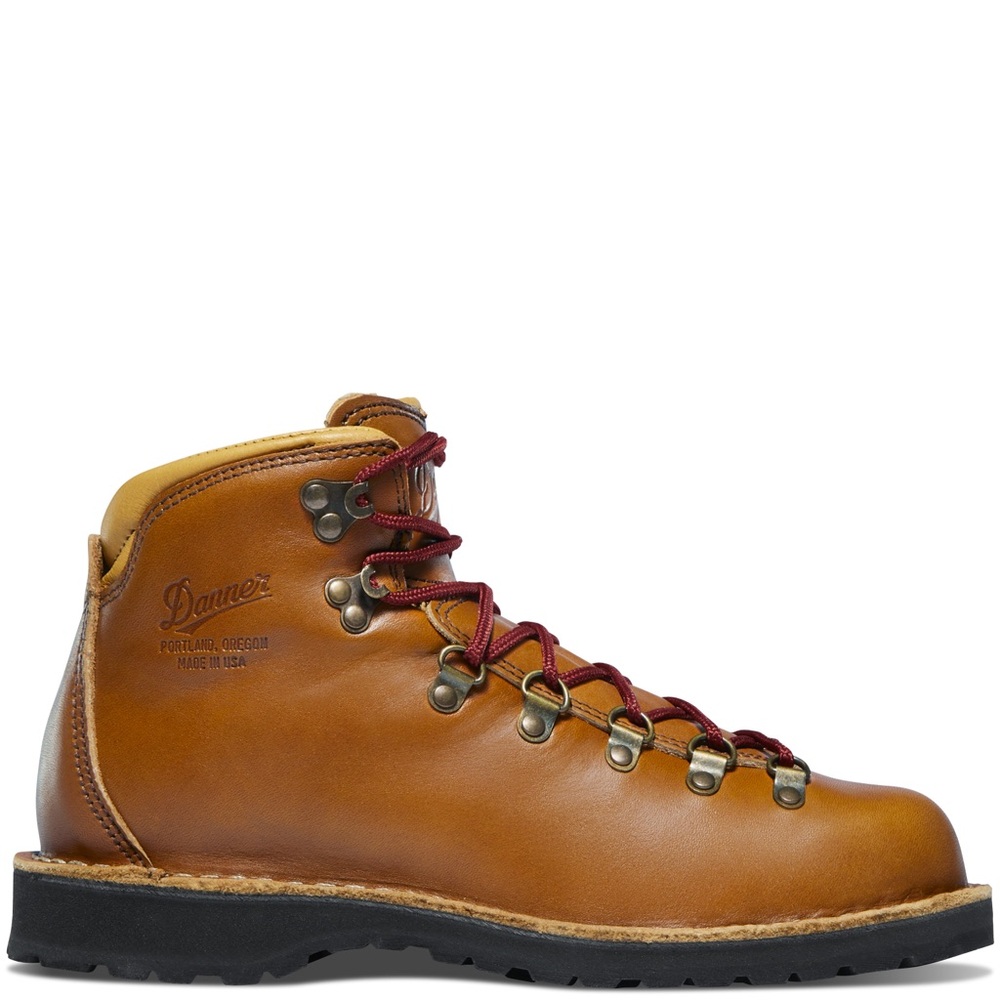 Danner Men's Tan Leather Hiking Boot with Red Laces